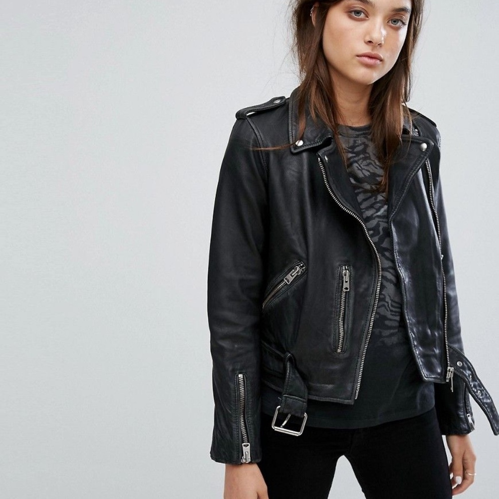 All saints motorcycle leather jacket